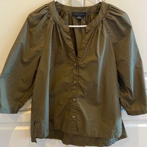 Sanctuary poplin button front blouse